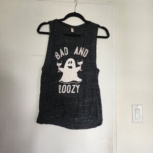 Bad & boozy grey tank top size medium
